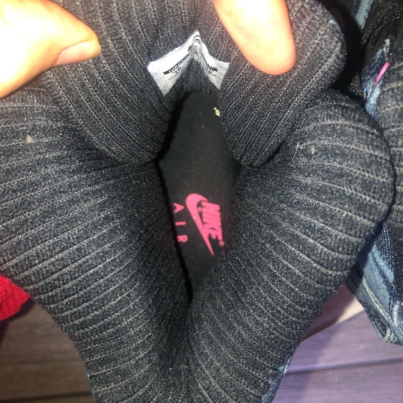 New W/O Box Nike Command Air Force Acid Wash Bleached Denim Retro High Tops - Picture 8 of 10